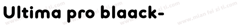 Ultima pro blaack字体转换
